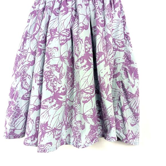 Garnet Hill Dress Girls Size 6 Purple Butterfly Sundress Strappy - Picture 6 of 8